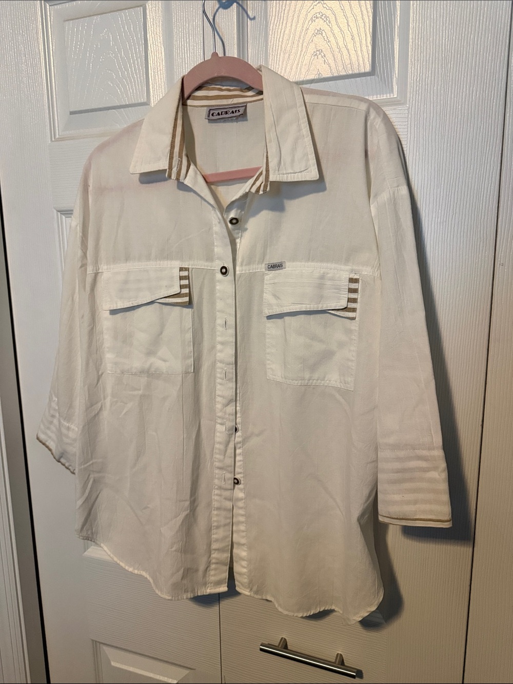Casual White Button-Down Shirt by Cabana Life